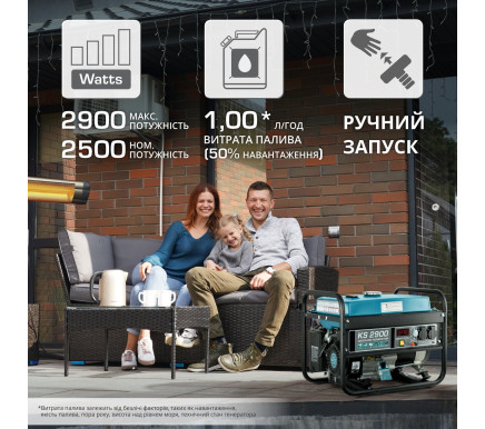 Бензиновий генератор «Könner & Söhnen» KS 2900